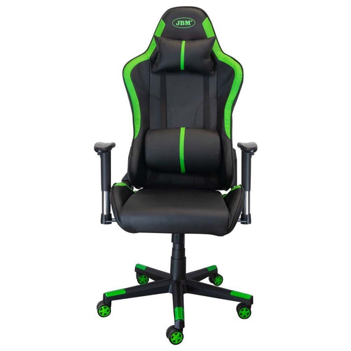 SEDIA UFFICIO RACING GAMING GAMER XL POLTRONA SIMILPELLE 200KG NERO VERDE