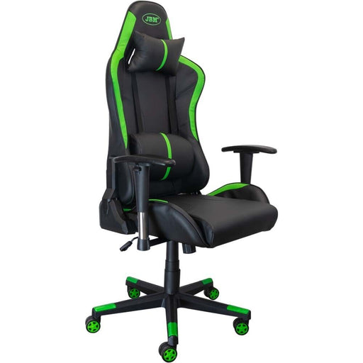 SEDIA UFFICIO RACING GAMING GAMER XL POLTRONA SIMILPELLE 200KG NERO VERDE