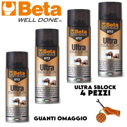 SVITOL BETA SBLOCCANTE SPRAY PROTETTIVO LUBRIFICANTE ANTIRUGGINE 4PEZZI 400ML