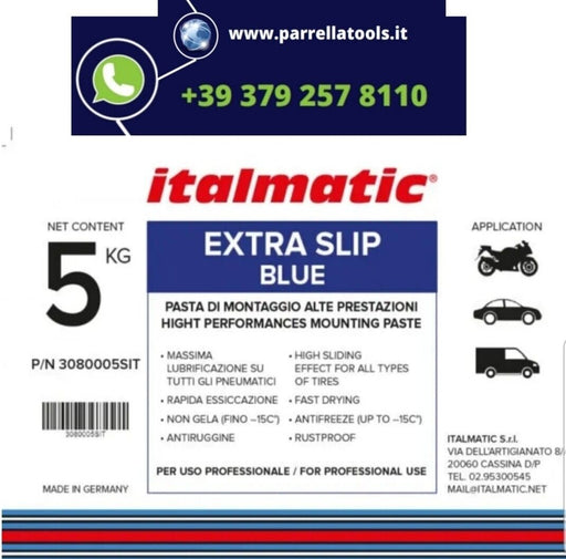 Pasta Montaggio Universale per pneumatici auto/moto Azzurra Extra Slip 5 KG