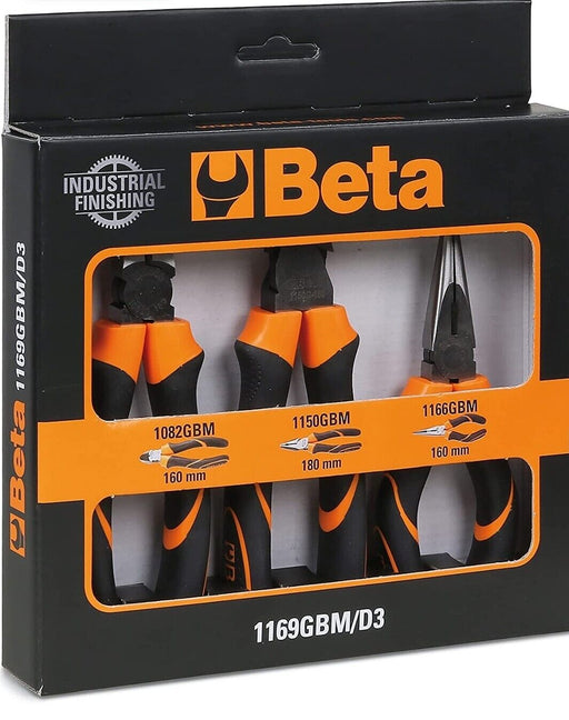 Set 3 utensili Beta Tools 1169GBM/D3 pinza universale tronchese pinza becchi