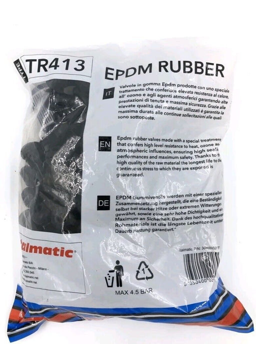 Valvole in gomma TR413 per pneumatici tubeless corte per cerchi 100Pz