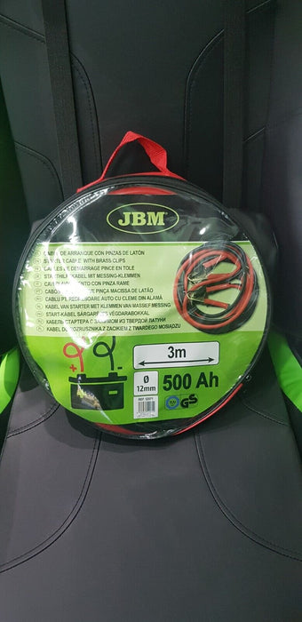 CAVI DI AVVIAMENTO 3 M CON PINZA RAME 500 AH JBM